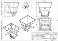 Бункер для бетону з гідроциліндром на навантажувач